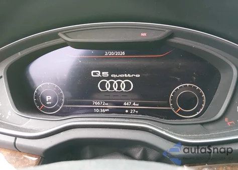 2018 Audi Q5 2.0T Premium/2.0T Tech Premium z USA, uszkodzony, nr VIN WA1BNAFY0J2067873